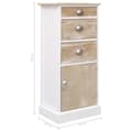 Miniatyrbilde 7 av 8: vidaXL Sideskap 38x28x86 cm keisertre