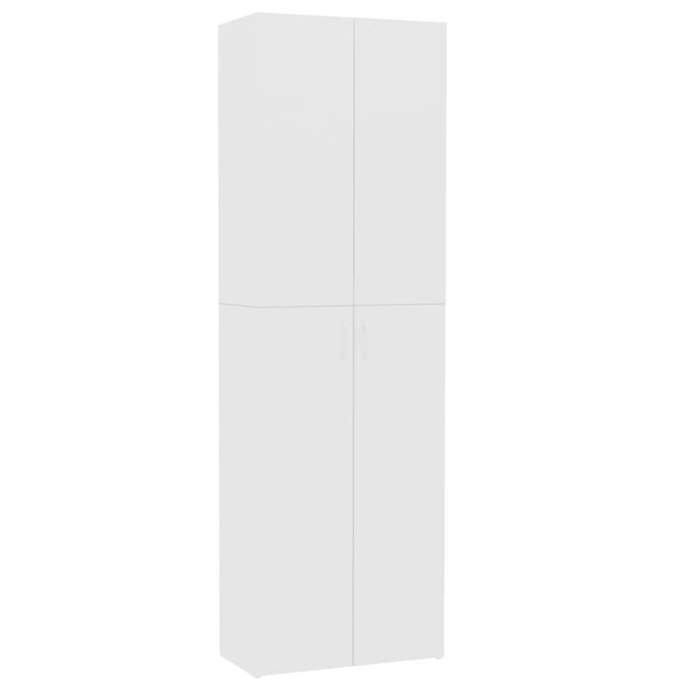 vidaXL Kontorsskåp vit 60x32x190 cm spånskiva