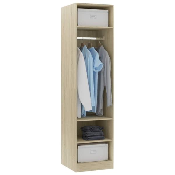 vidaXL klædeskab 50 x 50 x 200 cm spånplade sonoma-eg