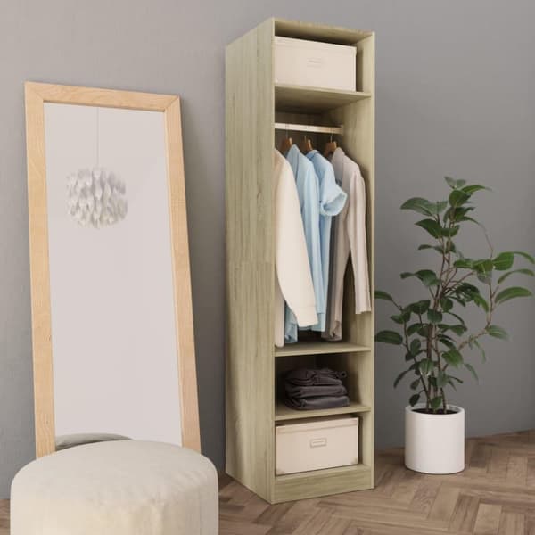 vidaXL klædeskab 50 x 50 x 200 cm spånplade sonoma-eg