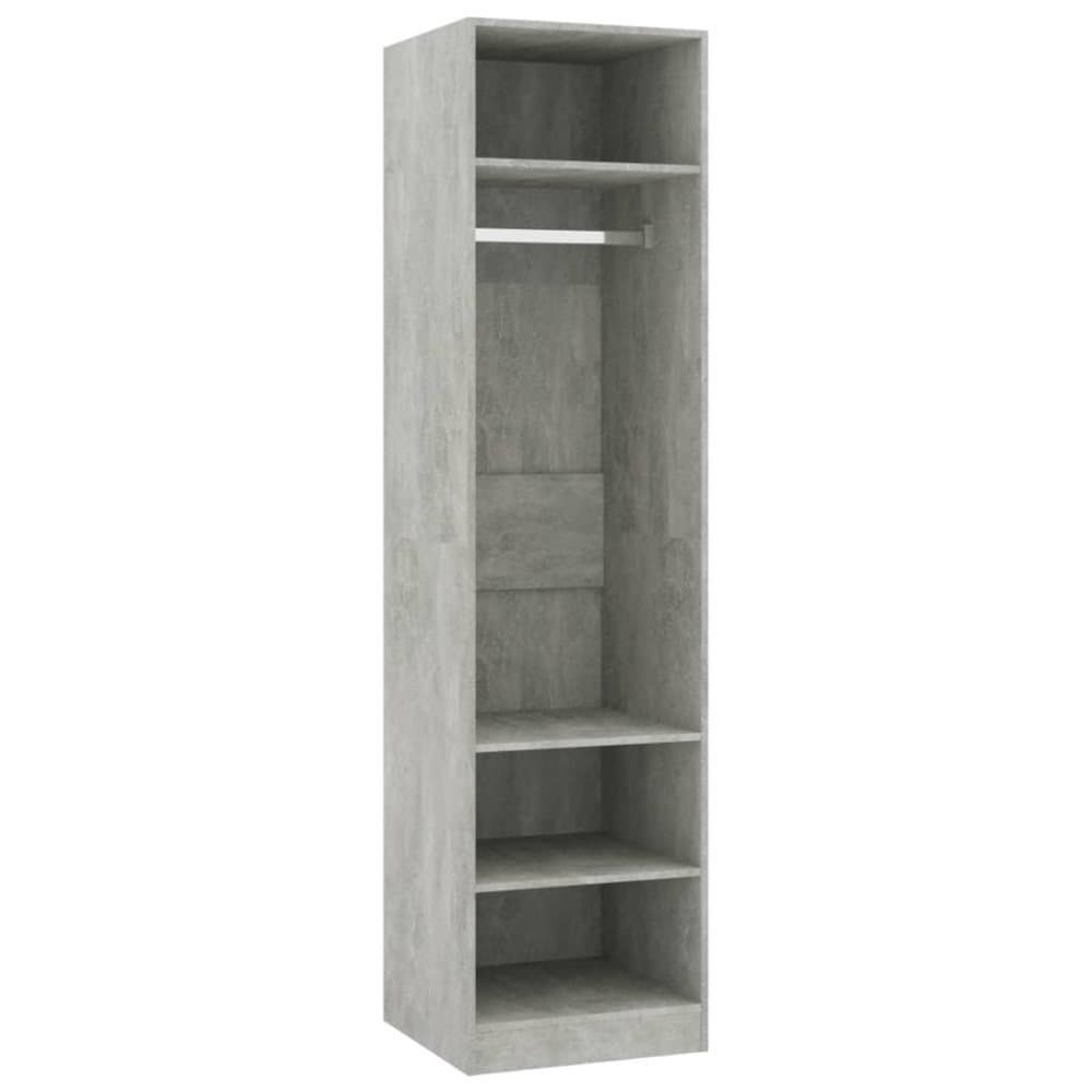 vidaXL Garderob betonggrå 50x50x200 cm spånskiva