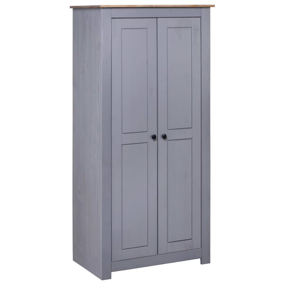 vidaXL Garderob grå 80x50x171,5 cm massiv furu panama