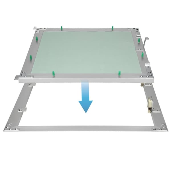 ECD Germany revision klap inspektion dør gipsplade indsats 400x400mm gipsplade 12,5 mm aluminiumsramme revision vedligeholdelse dør vedligeholdelse