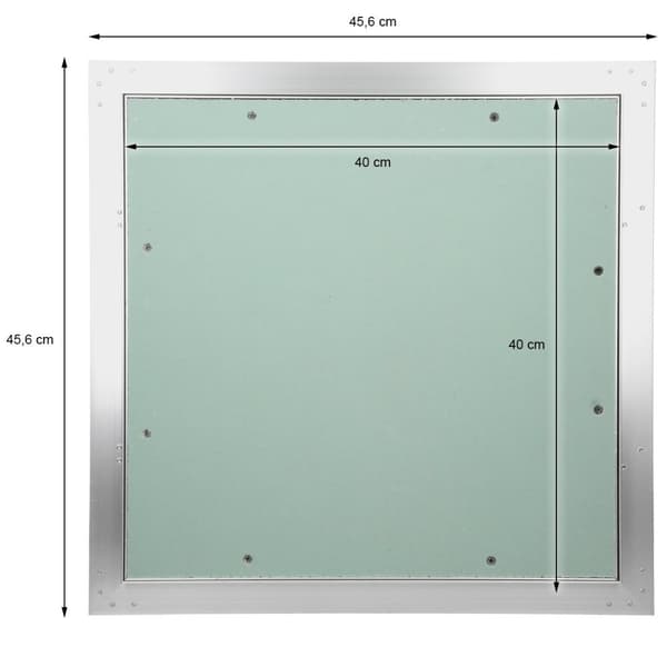 ECD Germany revision klap inspektion dør gipsplade indsats 400x400mm gipsplade 12,5 mm aluminiumsramme revision vedligeholdelse dør vedligeholdelse
