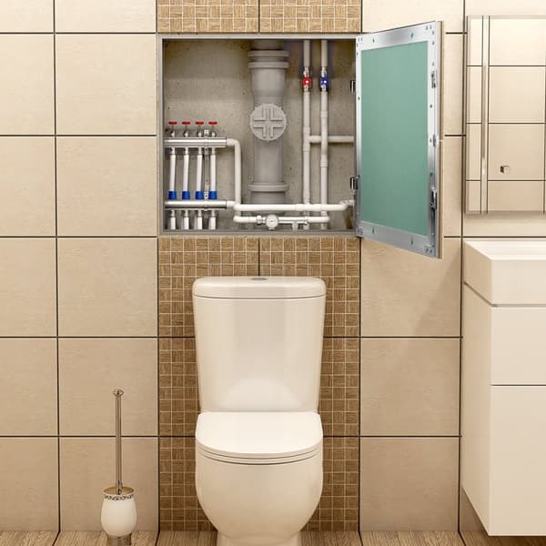 ECD Germany revision klap inspektion dør gipsplade indsats 400x400mm gipsplade 12,5 mm aluminiumsramme revision vedligeholdelse dør vedligeholdelse