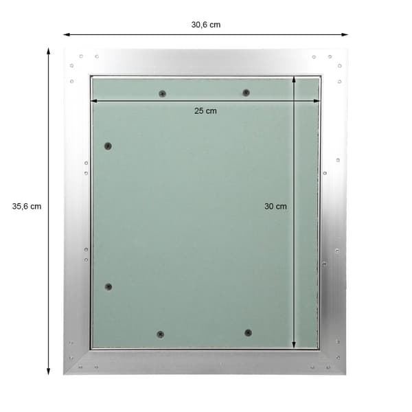 ECD Germany revisionslucka revisionsdörr gipsskivainsats 250x300mm gipsskiva 12,5 mm aluminiumram revisionsunderhåll dörrunderhållslucka underhåll
