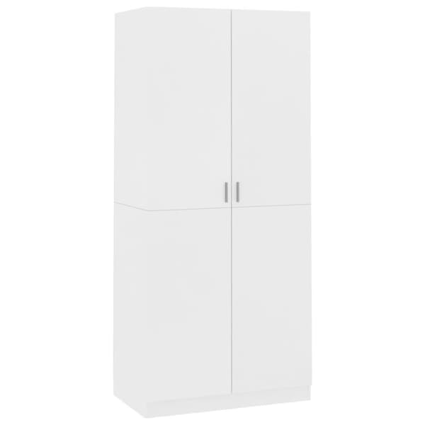 vidaXL Garderobe hvit 90x52x200 cm sponplate