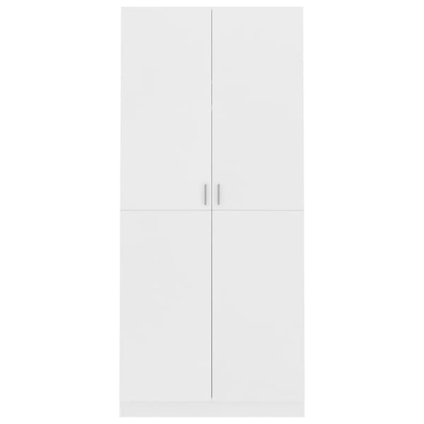 vidaXL klædeskab 90 x 52 x 200 cm spånplade hvid