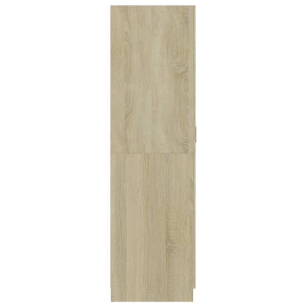 vidaXL Garderobe sonoma eik 80x52x180 cm sponplate