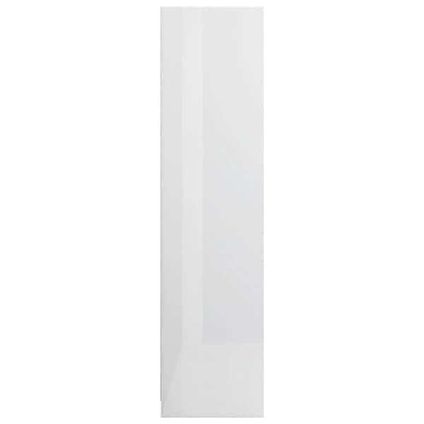 vidaXL klædeskab med skuffer 50 x 50 x 200 cm spånplade hvid højglans
