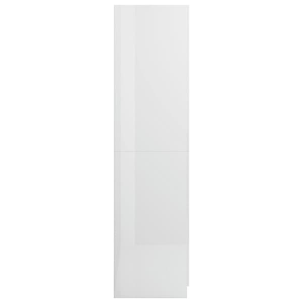 vidaXL klædeskab 80 x 52 x 180 cm spånplade hvid højglans