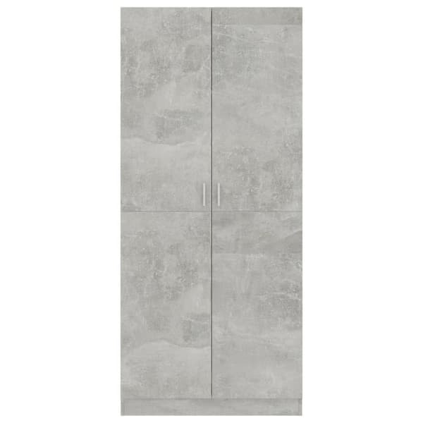 vidaXL Garderobe betonggrå 80x52x180 cm sponplate