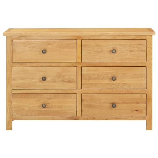 vidaXL Kommode 105x33,5x73 cm heltre eik