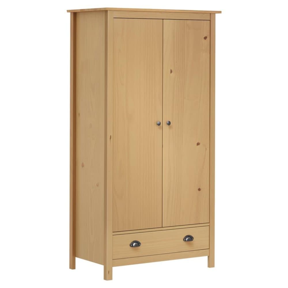 vidaXL Garderob 2 dörrar Hill Range 89x50x170 cm massiv furu