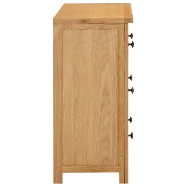 vidaXL Byrå 80x35x75 cm massiv ek