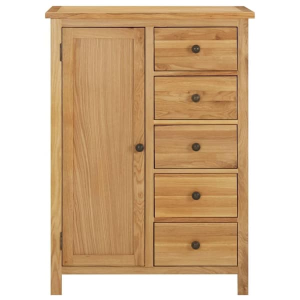 vidaXL klædeskab 76x52x105 cm massivt egetræ
