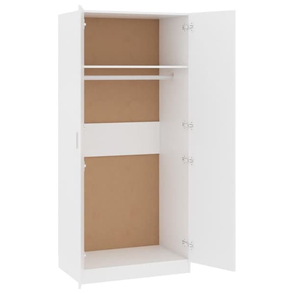 vidaXL klædeskab 80 x 52 x 180 cm spånplade hvid