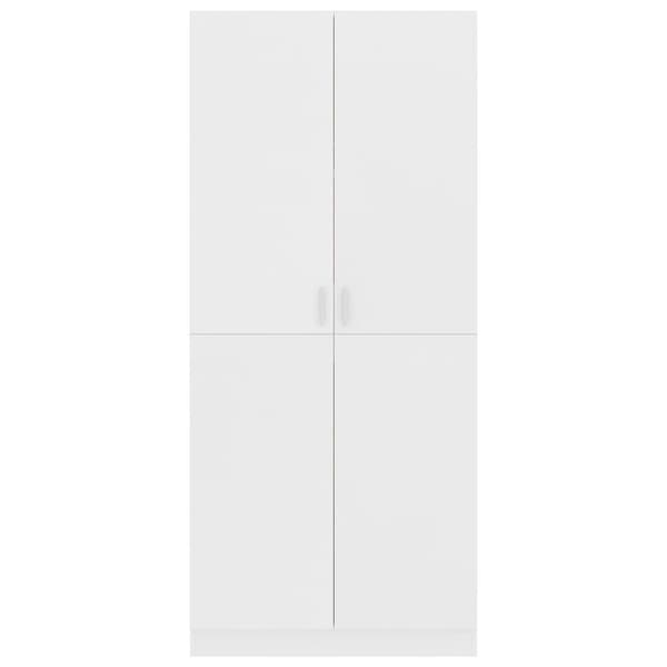 vidaXL klædeskab 80 x 52 x 180 cm spånplade hvid