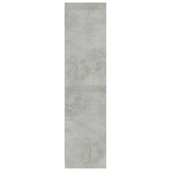 vidaXL Garderobe med skuffer betonggrå 50x50x200 cm sponplate