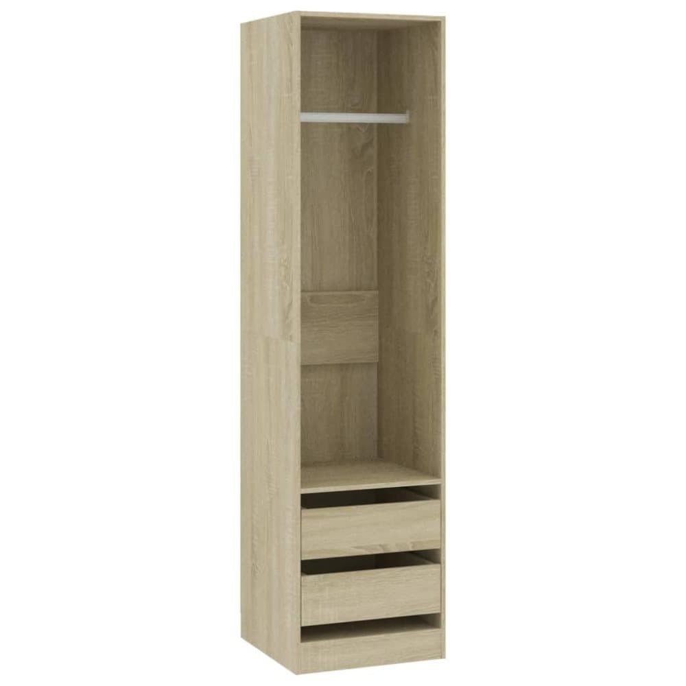 vidaXL Garderob med lådor sonoma-ek 50x50x200 cm spånskiva