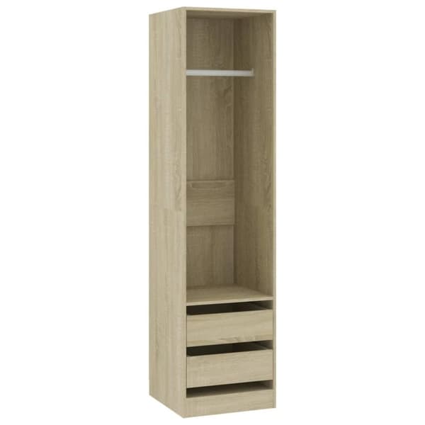 vidaXL Garderobe med skuffer sonoma eik 50x50x200 cm sponplate
