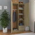 Miniatyrbillede 3 af 10: vidaXL klædeskab 80 x 52 x 180 cm spånplade sonoma-eg