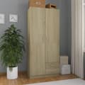Miniatyrbillede 9 af 10: vidaXL klædeskab 80 x 52 x 180 cm spånplade sonoma-eg