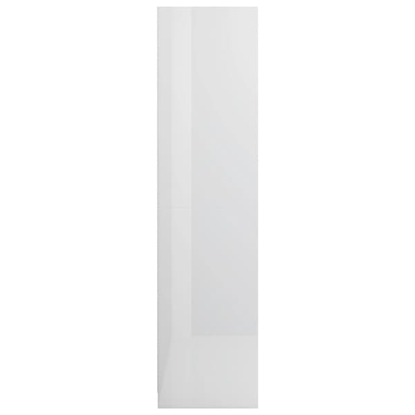 vidaXL klædeskab 100 x 50 x 200 cm spånplade hvid højglans