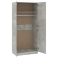 Miniatyrbilde 5 av 11: vidaXL Garderobe betonggrå 90x52x200 cm sponplate