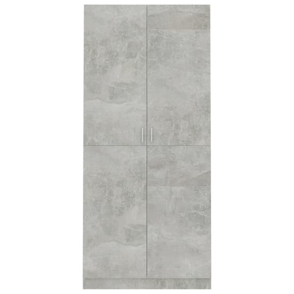 vidaXL Garderobe betonggrå 90x52x200 cm sponplate