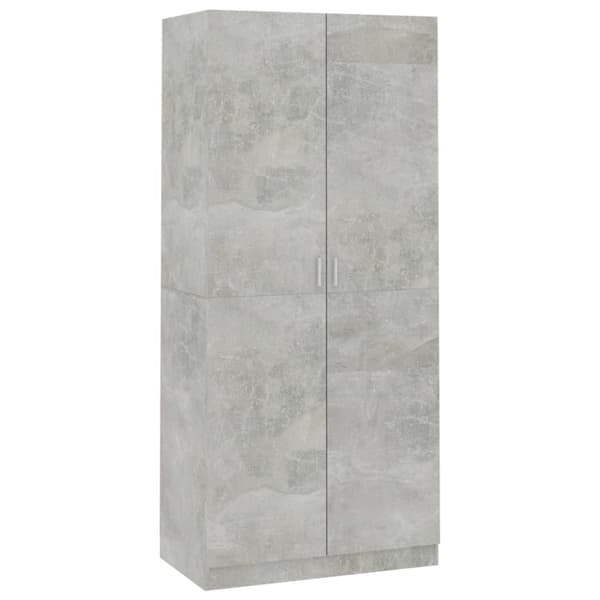 vidaXL Garderobe betonggrå 90x52x200 cm sponplate