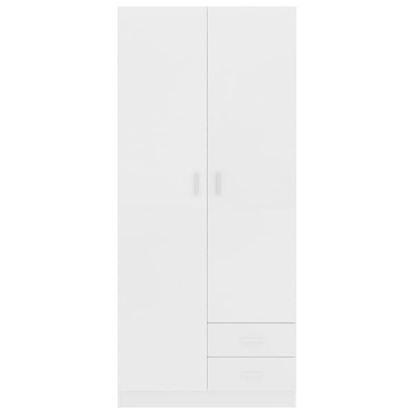 vidaXL Garderob vit 80x52x180 cm spånskiva