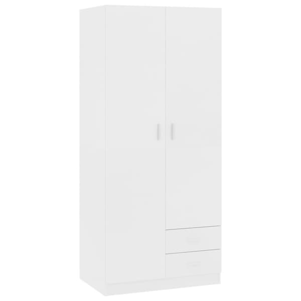 vidaXL Garderob vit 80x52x180 cm spånskiva