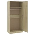 Miniatyrbilde 5 av 11: vidaXL Garderobe sonoma eik 90x52x200 cm sponplate
