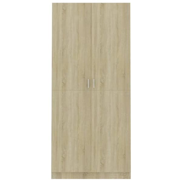vidaXL Garderobe sonoma eik 90x52x200 cm sponplate