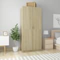 Miniatyrbilde 9 av 11: vidaXL Garderobe sonoma eik 90x52x200 cm sponplate