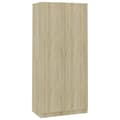 Miniatyrbilde 1 av 11: vidaXL Garderobe sonoma eik 90x52x200 cm sponplate