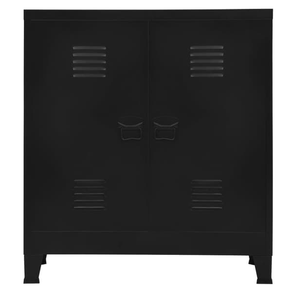 vidaXL Industriell oppbevaringskiste svart 90x40x100 cm stål