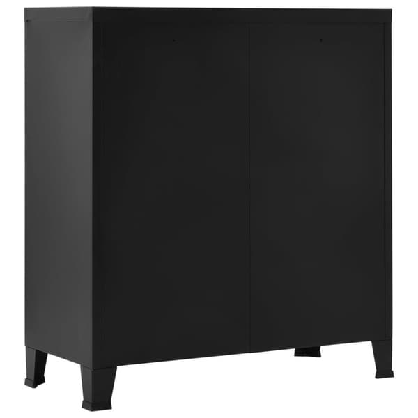 vidaXL Industriell oppbevaringskiste svart 90x40x100 cm stål