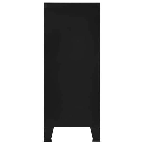 vidaXL Industriell oppbevaringskiste svart 90x40x100 cm stål
