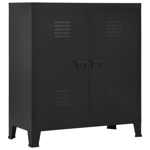 vidaXL Industriell oppbevaringskiste svart 90x40x100 cm stål