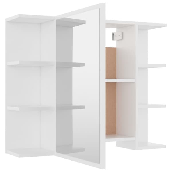 vidaXL Speilskap til baderom hvit 80x20,5x64 cm konstruert tre