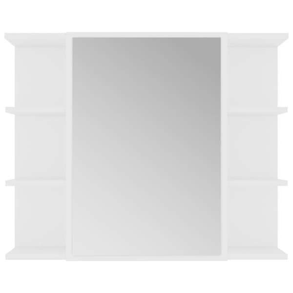 vidaXL Speilskap til baderom hvit 80x20,5x64 cm konstruert tre