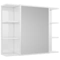 Miniatyrbillede 2 af 11: vidaXL badeværelsesskab med spejl 80x20,5x64 cm konstrueret træ hvid