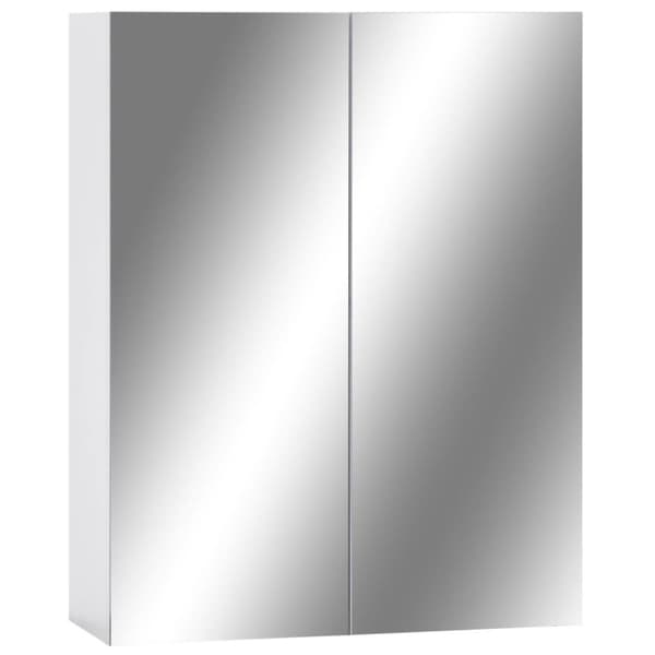 vidaXL Kylpyhuoneen peilikaappi valkoinen 60x15x75 cm MDF