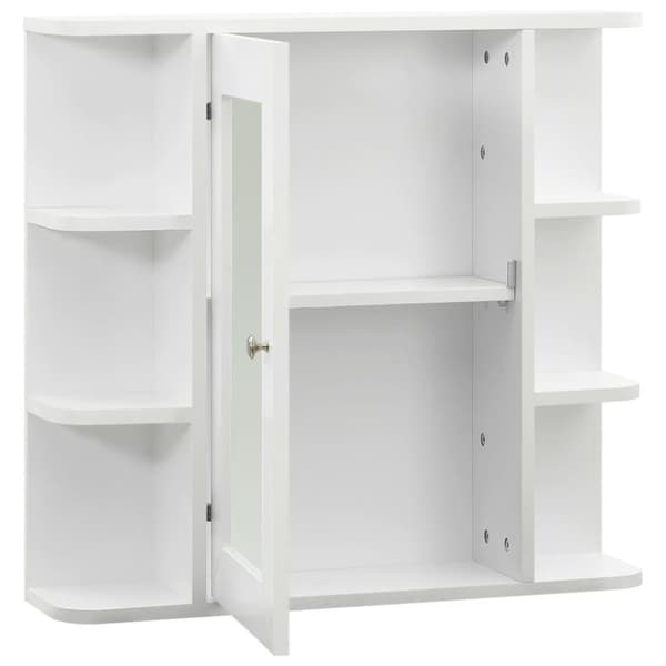 vidaXL Kylpyhuoneen peilikaappi valkoinen 66x17x63 cm MDF