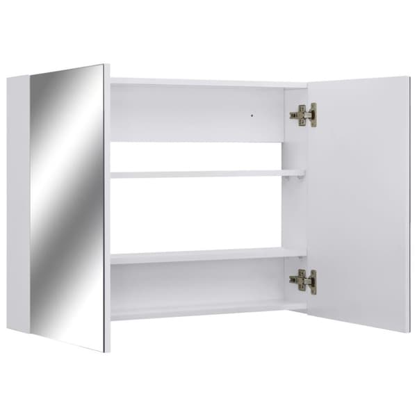 vidaXL Kylpyhuoneen peilikaappi valkoinen 80x15x60 cm MDF