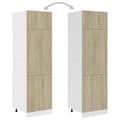 Pikkukuva 4 / 11: vidaXL Kaappi jääkaapille Sonoma-tammi 60x57x207 cm lastulevy