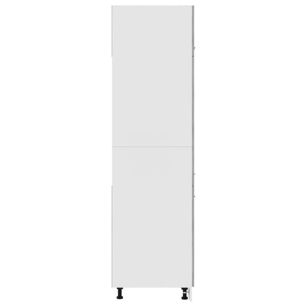 vidaXL skab til køleskab 60x57x207 cm spånplade betongrå