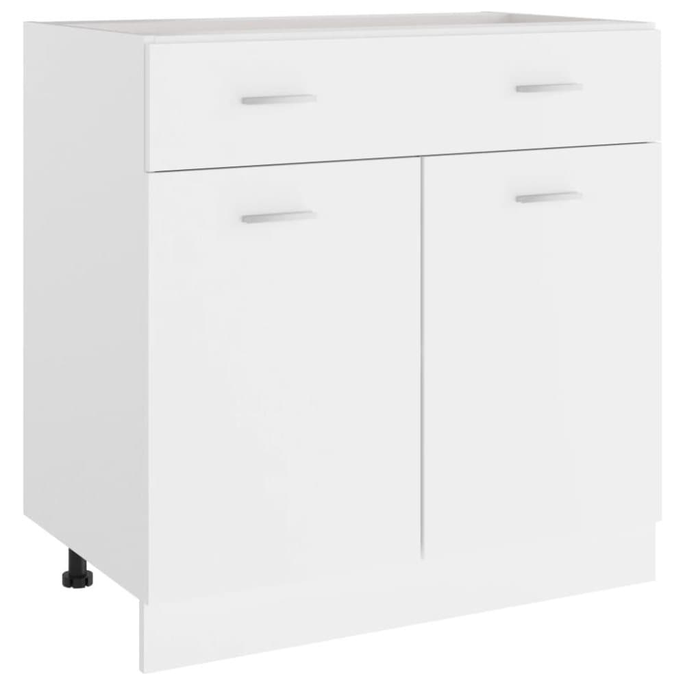 vidaXL Underskåp med låda vit 80x46x81,5 cm spånskiva